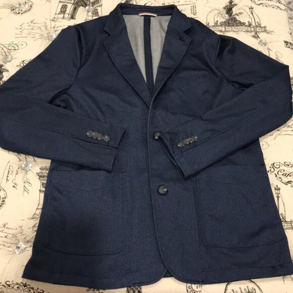 Black Brown 1826 Patch-Pocket Knit Blazer - Picture 2 of 4